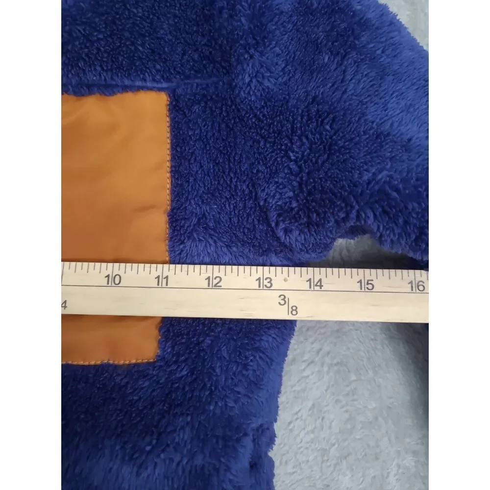 Tommy Bahama 2022 Kids Fleece Faux Fur Jacket Boys Size 5-6‎ Blue